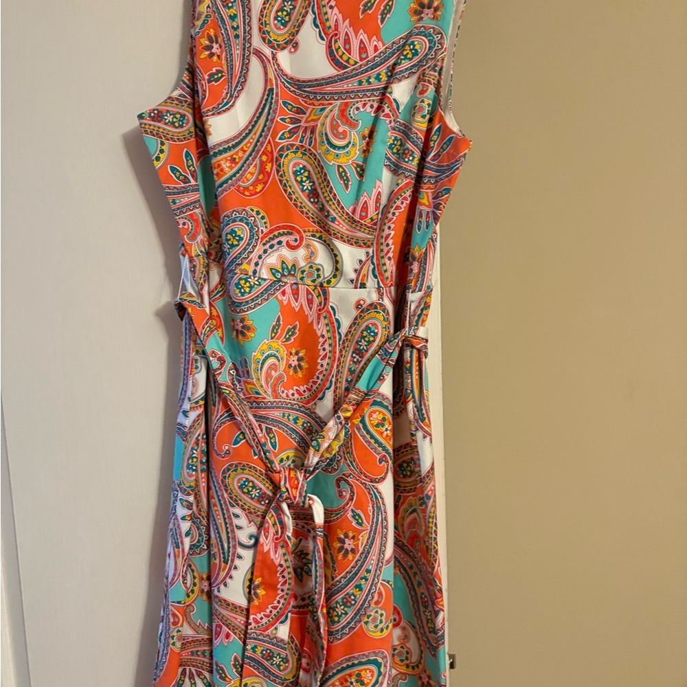 Nine West Multicolor Paisley Midi Dress